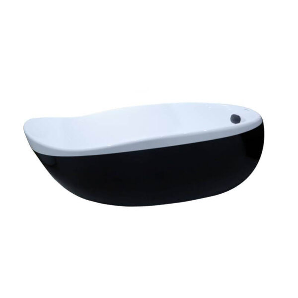 1.8m Free Standing Bathtub Material: Acrylic(white+ black) Size: 1750x800x765 mm With: Mental Frame; Brass Pop-up Waste Set 712B-B25824T-4XXX2X42XXX1